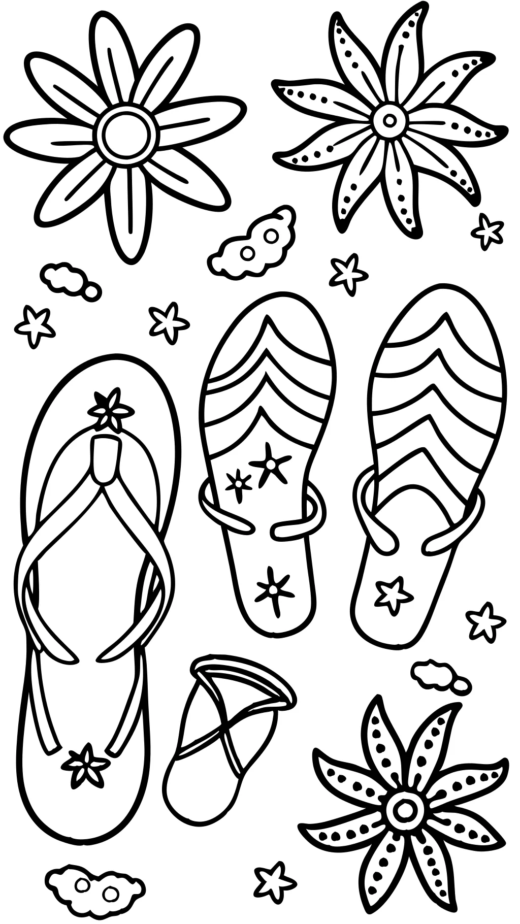 coloring pages of flip flops